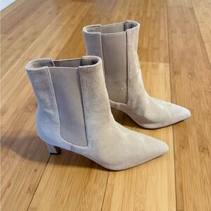 Elegant Cream Ankle Boots